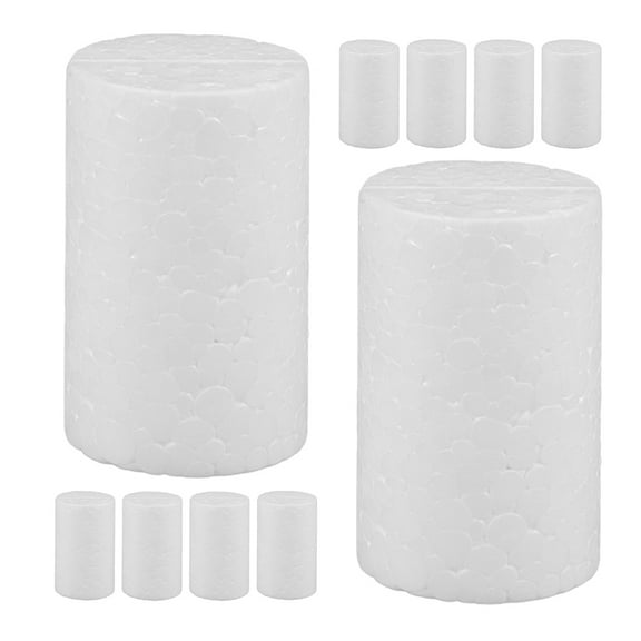TABLZONE Multipurpose White Foam Cylinders Sturdy Lightweight Craft Supplies 20Pcs