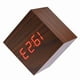 thumbnail image 1 of Reloj Despertador LED De Madera Con Control Por Voz, Pantalla De Termómetro, 3 Alarmas, Para Uso Doméstico Y De Oficina, 1 of 7