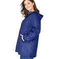 Woman Within Women's Plus Size Hooded Slicker Raincoat Raincoat