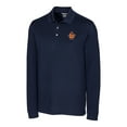 thumbnail image 2 of Men's Cutter & Buck Navy Syracuse Orange Big & Tall Tri-Blend Pique Long Sleeve DryTec Polo, 2 of 3