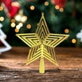 thumbnail image 4 of Chmadoxn Christmas Star Tree Topper, Hollowed Pentagram Tree Topper, Gold Glitter Star Tree Topper, Christmas Tree Ornament for Indoor Office Xmas New Year Holiday Tree Decoration, 4 of 7
