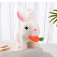 thumbnail image 2 of New Rabbit Toy Interactive Electronic Pet Toy Rabbit Walks and Squeaks, Easter Plush Stuffed Rabbit Toy Walking Rabbit Educational Toy for Kids (White), 2 of 7