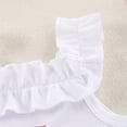 thumbnail image 6 of Gyratedream 4th of July Baby Girl Outfits Unicorn Print Ruffle Suspender Sleeveless Rompers + Print Elastic Waistband Tutu Skirt + Hair Accessories Infant Toddler Clothes 3Pcs for 1-18 Months, 6 of 8