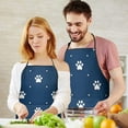 thumbnail image 5 of Paw Print Apron-Garden Aprons for Women with Pockets-Cotton Linen Waterproof Kitchen Cooking Gardening Aprons Adjustable for Kitchen,Cooking,BBQ and Salon 33x27 Inch, 5 of 7