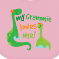thumbnail image 4 of Inktastic My Grammie Loves Me Grandson Dinosaur Boys Baby Bib, 4 of 4