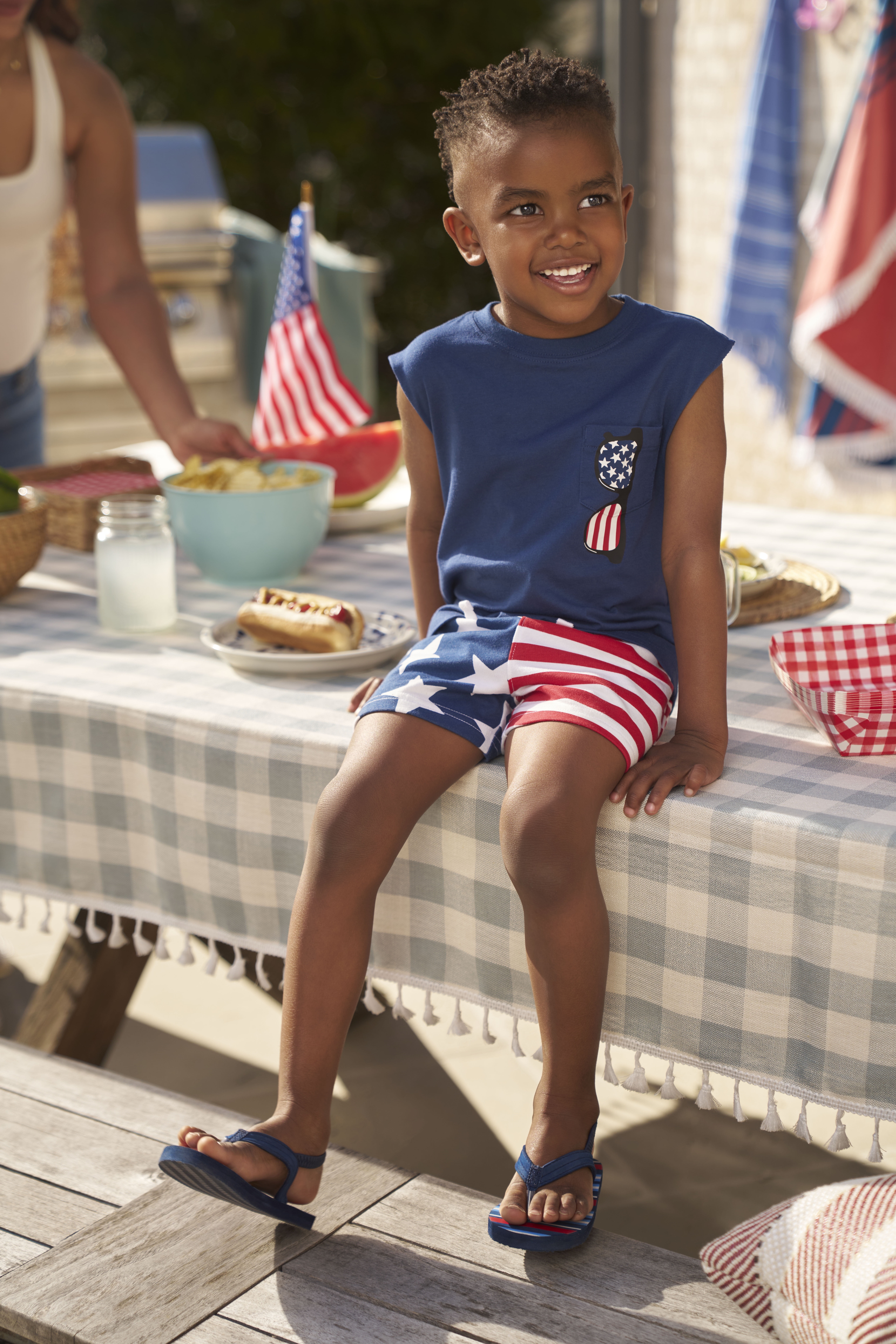 Carter's Child of Mine Baby and Toddler Boy Patriotic Outfit Set, 2-Piece, Sizes 12M-5T