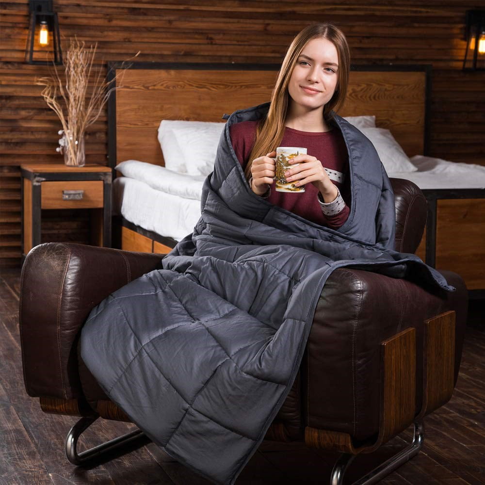 Class Cotton Weighted Blanket for Adult 80"X87", 25 lbs, King Size