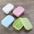 thumbnail image 3 of GOOHOCHY Jabonera portátil impermeable con tapa y escurridor ranurado, ligera, con tapa, ideal para baño, ducha, hogar, exteriores y viajes (blanco), 3 of 8