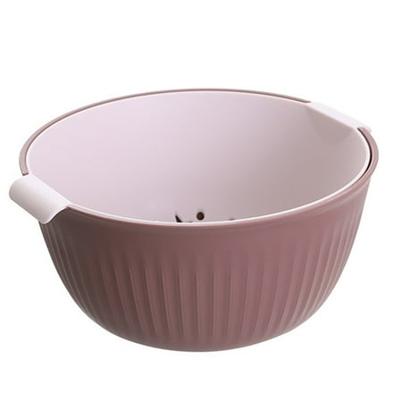 

Viugreum Strainer Bowl | Colander Set | Kitchen Colander Set with Bowl Strainers Double Layered Drain Basket and Stackable Set Used for Soak Was Drain Vegetables and Fruit