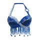 thumbnail image 5 of Top Halter moda mujer Baoblaze lentejuelas con Flecos danza del vientre Azul real M, 5 of 8