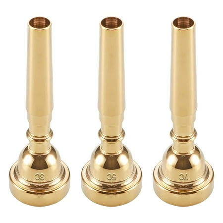

3PCS Trumpet Mounthpiece Set(3C 5C 7C) Gold Plated for Beginner Musical Trumpet Accessories or Finger Exerciser