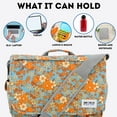 thumbnail image 7 of J World Women'S Thomas 16" Messenger Bag With Laptop Sleeve For School And Travel, Retro Bloom, 7 of 7