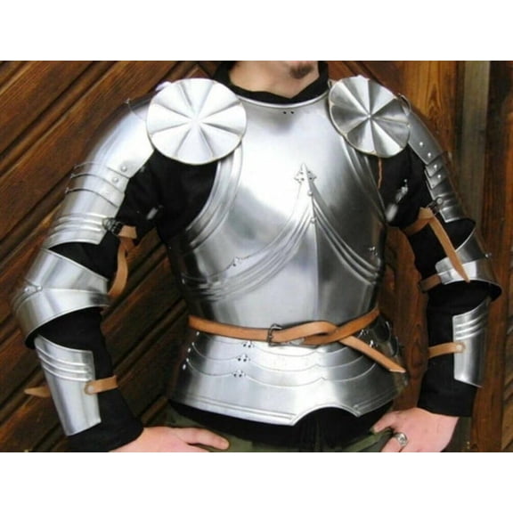 Medieval German Gothic Rider Armor Half Body Armor Suit/Cuirass/Pauldrons/Hand set Larp Costume