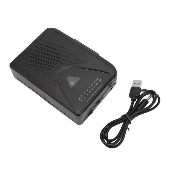 Cassette Player Cassette Player Retro Stereo 2 Charging Methods Portable Tape Player Speaker for Indoor Outdoor,1 x Cassette Player 1 x Charging cable,Black
