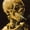Skull With Cigarette 1885, variant on Elephant Stock Skull With Cigarette 1885 Wall Art - Vertical Canvas Wall Art - Living Room Wall Decor - Fantasy And Sci-fi Canvas - Orange And Yellow Decor By Vincent Van Gogh - 8" x 12"