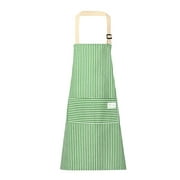 RKZDSR Household Kitchen Cotton Linen Fouling Apron Cute And Sleeveless Smock, Stain Work Clothes, Apron Weekly Deals Green
