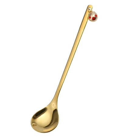 

Cglfd New Year Tableware Dessert Spoon Stirring Small Spoon New Year Gift Spoon