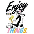 thumbnail image 2 of Looney Tunes Enjoy The Little Things Women's White Graphic Tee-Small, 2 of 5