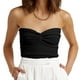 thumbnail image 2 of Top de Tubo para Mujer Top Elegante con Nudo Torcido en la Parte Delantera Tops de Punto sin Tirantes Top Corto Informal sin Mangas con Espalda Descubierta Camiseta sin Mangas ANGGREK  Otros, 2 of 8