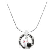 Delight Jewelry Silvertone Bowling Pins with Bowling Ball Gymnastics Mom Ring Charm Necklace, 18"