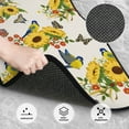 thumbnail image 3 of Kdxio Bird Sunflowers Print Car Floor Mats Universal SUV Front Rear Floor Foot Mats 4-Piece Full Set with Non-Slip Rubber Backing Car Accessories for Most Cars, 3 of 7