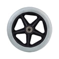 thumbnail image 2 of letairis Accessoire de Fauteuil Roulant 7 Pouces Roue avant avec Roulement Roues Pleines Roulettes Universelles pour Bagages de Voyage Installation Facile [Diam.16-17cm] Gris, 2 of 6