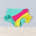thumbnail image 6 of CAICJ98 Toddler Girl Swimsuit Summer 2 Piece Little Girls Bathing Suit Beach Girls' Color Block Bikini Swimwear (4-5 Years,Green), 6 of 7
