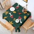 thumbnail image 2 of Red Mushroom Leaf Green Pattern Square Tablecloth,Waterproof Square Table Cover,Wipeable Spillproof Washable Table Cover for Home Kitchen Party Decor 42"X42"(107x107cm), 2 of 6