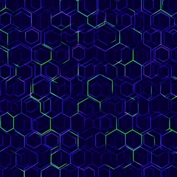 Peel and Stick Wallpaper Futuristic Neon Hexagon Geometric Wall Art Wall Mural 17.7in x 9.8ft Self Adhesive Removable Wall Paper Renter Friendly Wallpaper for Nursery Bedroom Cabinets