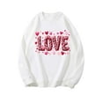 thumbnail image 3 of Uootdi Womens Valentine Sweatshirt Love Heart Print Crewneck Pullover Tops Casual Cute Valentines Long Sleeve Sweatshirt Outfit Gift, 3 of 6