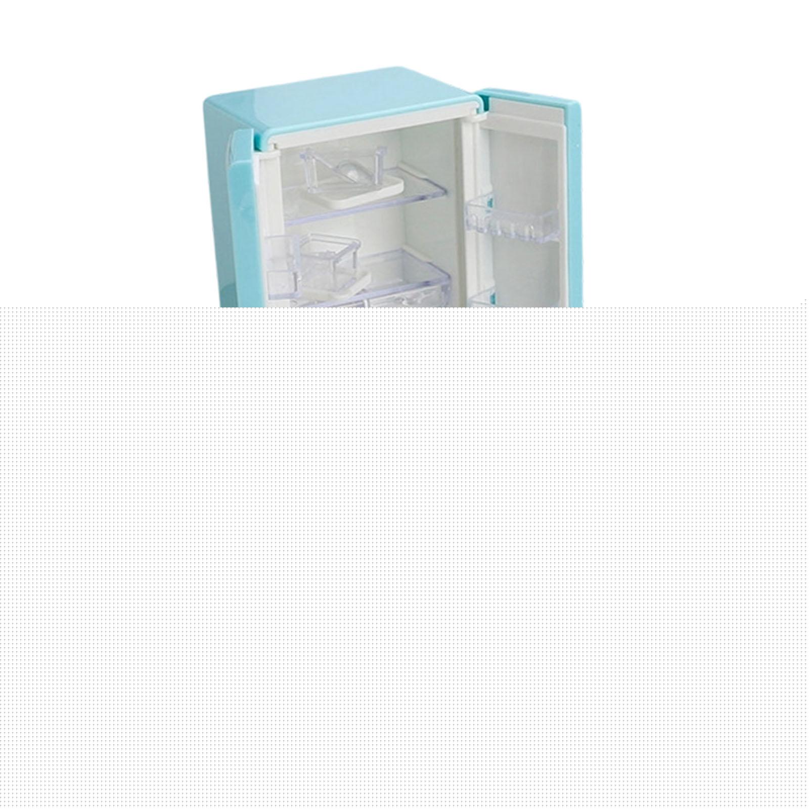 thumbnail image 2 of 1:12 Miniatura Refrigerador Modelo Casa de Muñecas Muebles Realista Foto Prop Mini azul, 2 of 9