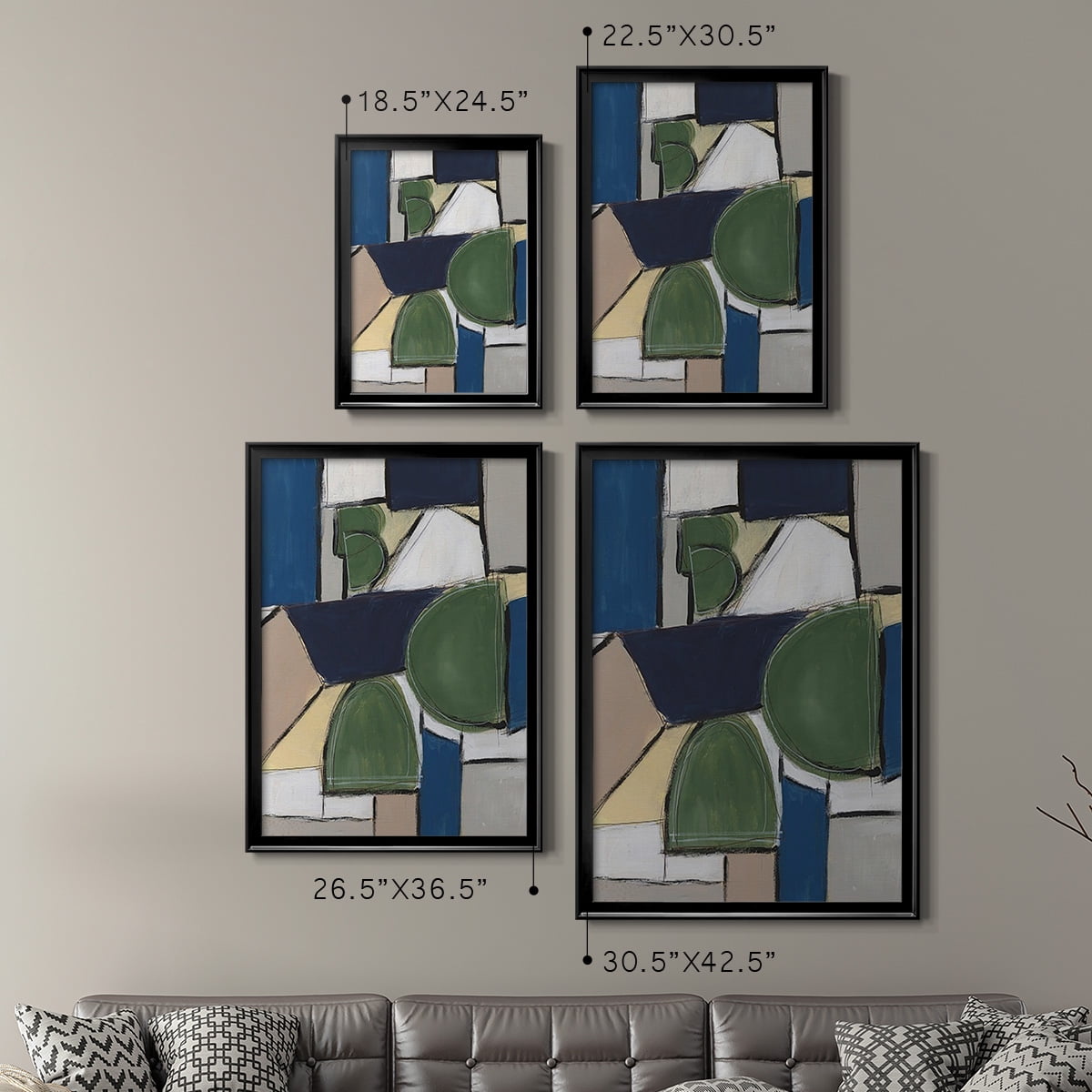 Spatial Mix II Premium Framed Print, in Gold, Black, or Silver - Ready to Hang