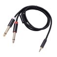 thumbnail image 5 of Methold Cable de audio Doble enchufe chapado en oro Diseño conveniente Cable adaptador Carcasa de aleación de aluminio Fuerte resistencia a la Type2 NO2, 5 of 5