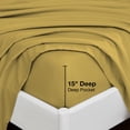 thumbnail image 4 of Viviland Full Size Sheet Set - Soft Full Bed Sheets - Brushed Microfiber Fitted Sheet 15" Deep Pockets -4 Pieces Double Bed Sheets - Breathable Bedding Sheets & Pillowcases, Mustard Yellow/Gold, 4 of 8