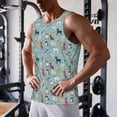 thumbnail image 5 of Gukieu Animal Dog Print Men's Quick Dry Fitness Vest, Round Neck Sleeveless Fitness Bodybuilding Top-Small, 5 of 7