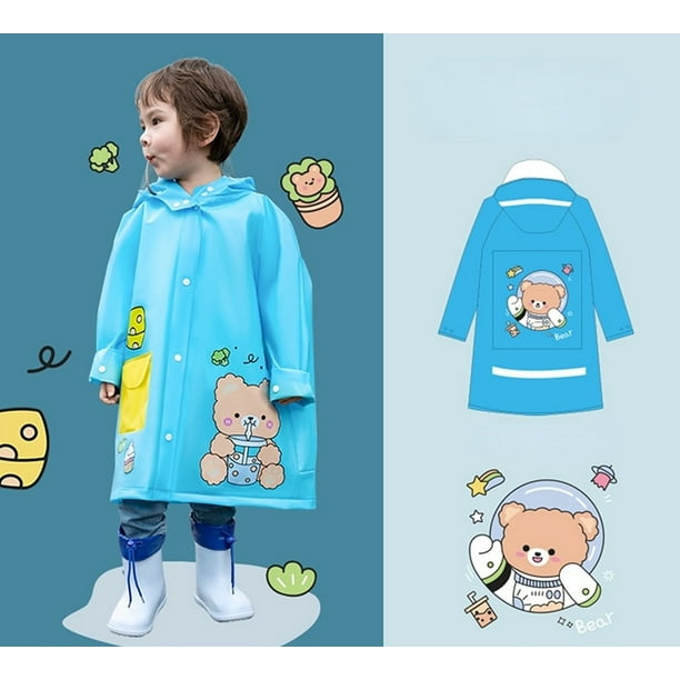 Kids Raincoats, Waterproof Rainsuit 3D Cartoon Rain Jacket Toddler