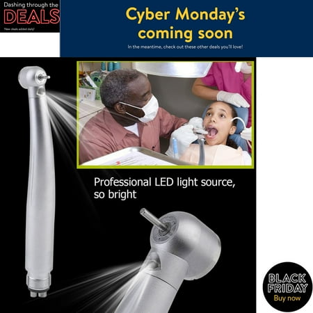 - LESHP Handpiece Push Button Spray, LED Dental Push Quick High Speed Handpiece Big Ceramic Bearing Turbine 4 Hole