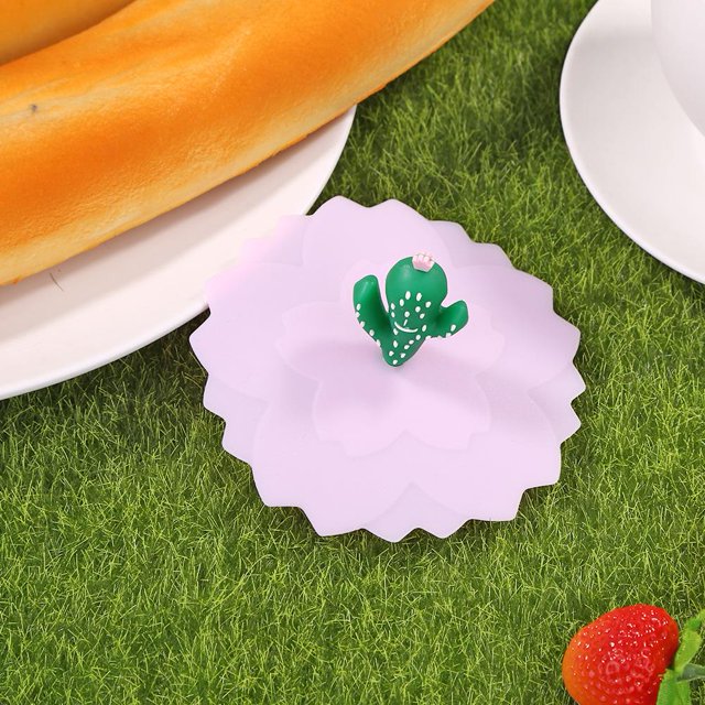 Silicona resistente al calor a prueba de polvo tapa de taza sellada cubierta de envoltura de alimentos (Cactus) Ehuebsd Libre de BPA