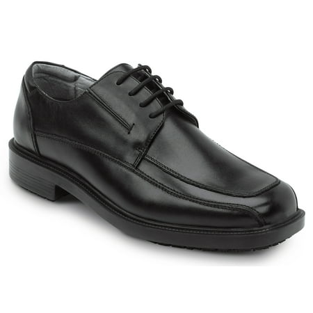 

SR Max Manhattan Men s Black Dress Style Soft Toe Slip Resistant Work Shoe (7.5 M)