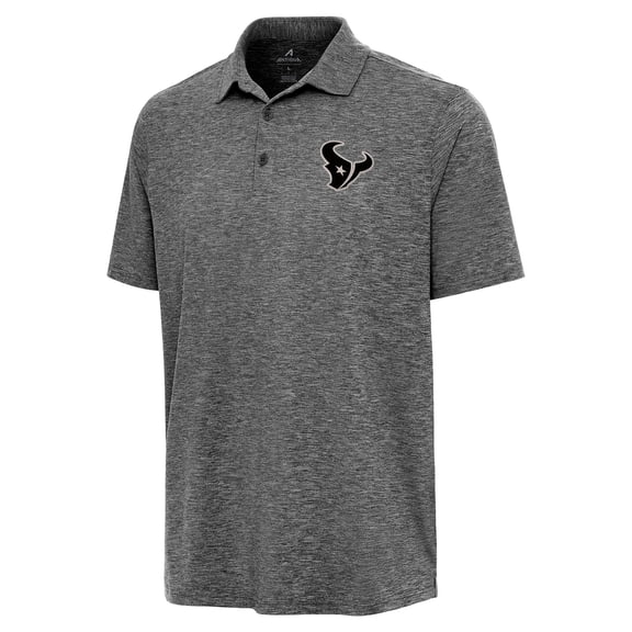 Men's Antigua  Heather Black Houston Texans Par 3 Polo