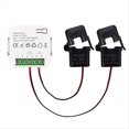 thumbnail image 1 of Medidor de Energía Inteligente WiFi Tuya Bidireccional con Transformador de Corriente, Monitor de Potencia de 80 A, Compatible con Alarma, 2 Canales, 2 CT, 1 of 5