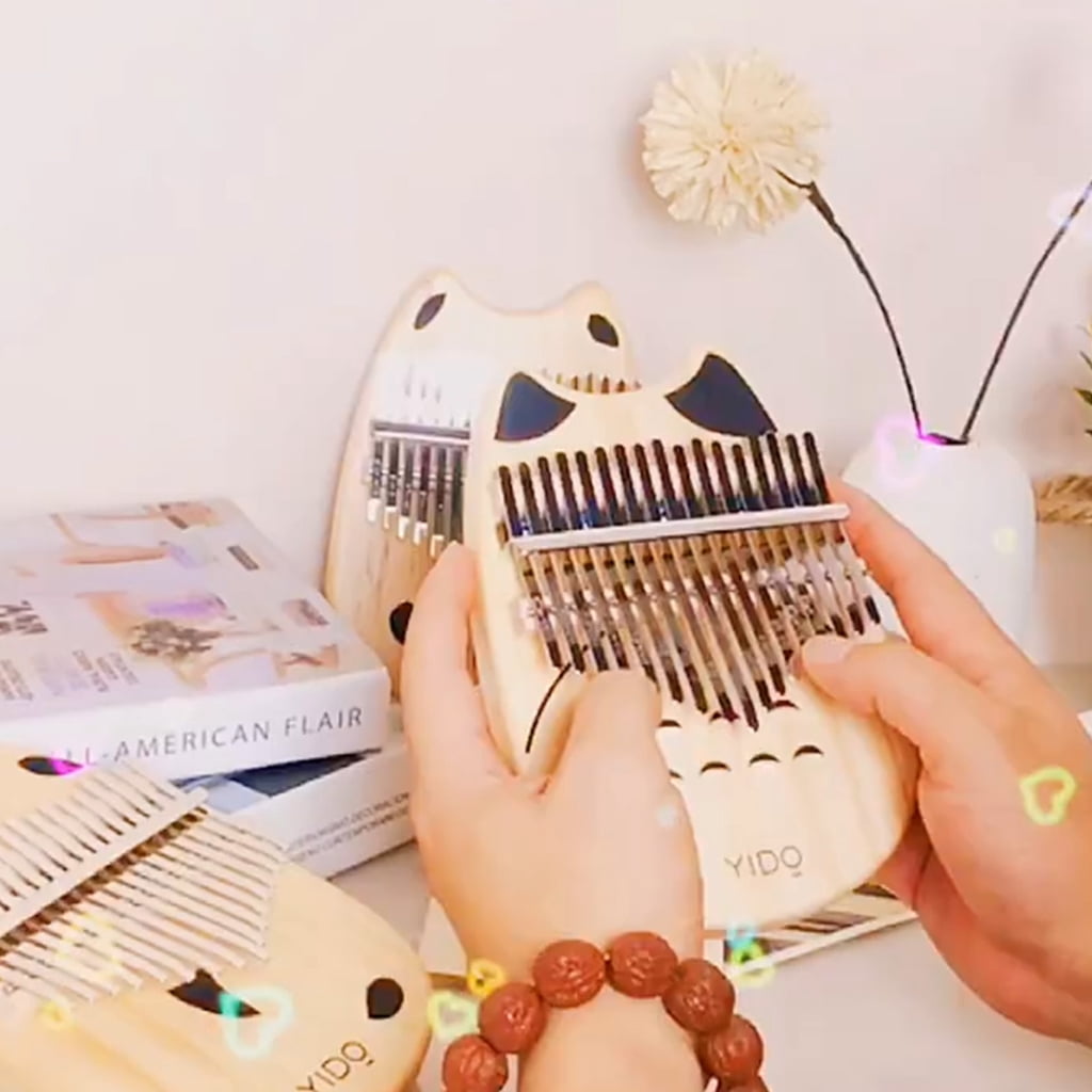 17 Keys Wood Kalimba Mini Finger Piano Music Gifts for Kids Adults Beginners