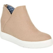 Angle View: Women's Dr. Scholl's Madison High Wedge Sneaker Toasted Taupe Eco-Friendly Microfiber 9 M