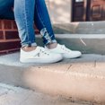 thumbnail image 5 of JENN ARDOR Women's Low Top Canvas Sneakers Slip-on Elastic Belt Walking Shoes, 5 of 6