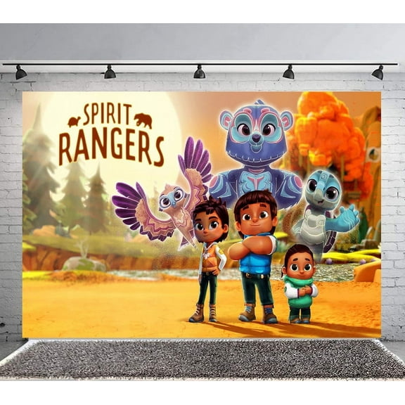 Spirit Rangers Backdrop Banner Party Supplies Poster Movie Theme Background for Photography Birthday Decorations