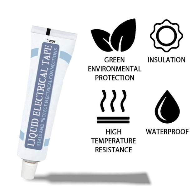 Cinta selladora resistente a la temperatura resistente al agua con pegamento aislante de 30 ml blanco Sywqhk Libre de BPA