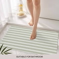thumbnail image 3 of Boho Sage Green Stripe Door Mat&nbsp;Indoor Outdoor Entrance,Non Slip Rug for Kitchen Bathroom Entryway Rug,Abstract Geometric White Minimalist Washable Doormat Floor Mat for Office Home 20x31.5 Inch, 3 of 8