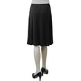 thumbnail image 2 of Women's Stretch Knit Fit and Flare A-Line 26" Below the Knee Length Skirt, 2 of 2