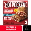 Hot Pockets Frozen Snacks, Meatballs and Mozzarella Cheese, 2 Sandwiches, 9 oz (Frozen)