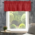 thumbnail image 4 of Red Burlap Texture Farmhouse Short Window Curtain Valances, Farmhouse Vintage Red Rod Pocket Kitchen Valances for Living Room Bedroom Bathroom Cafe 54" x 18", 4 of 8